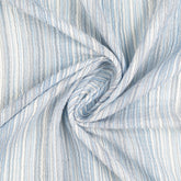 Double Gauze Musselin Feine Streifen - blau